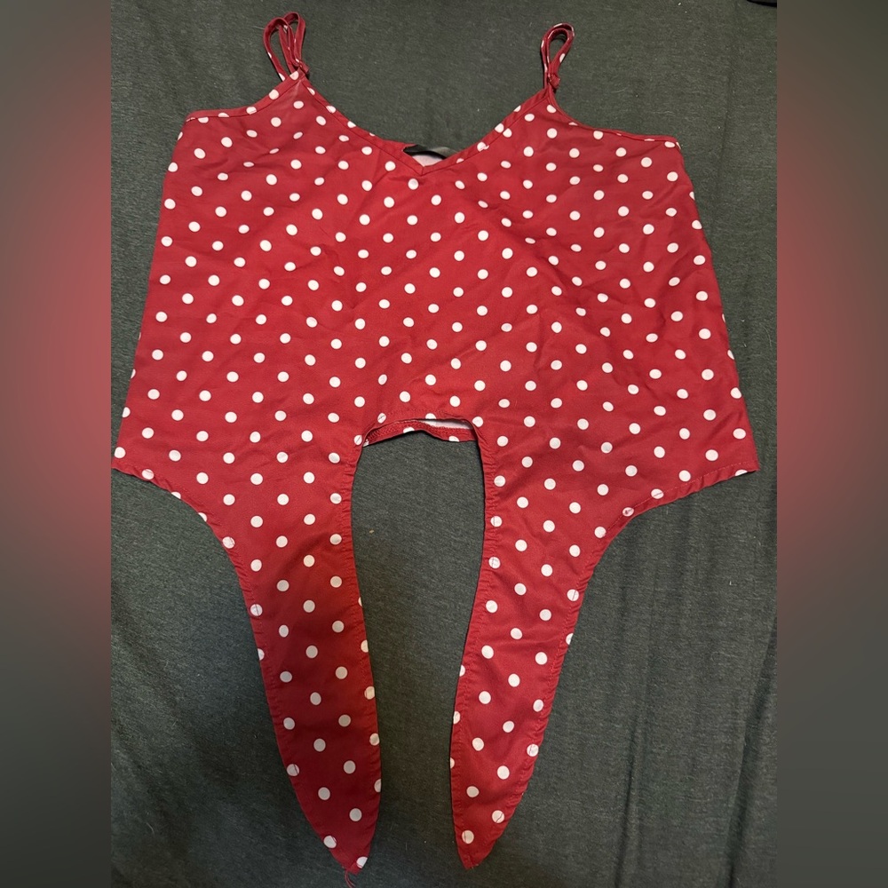 Forever 21 Red Polka Dot Crop Top